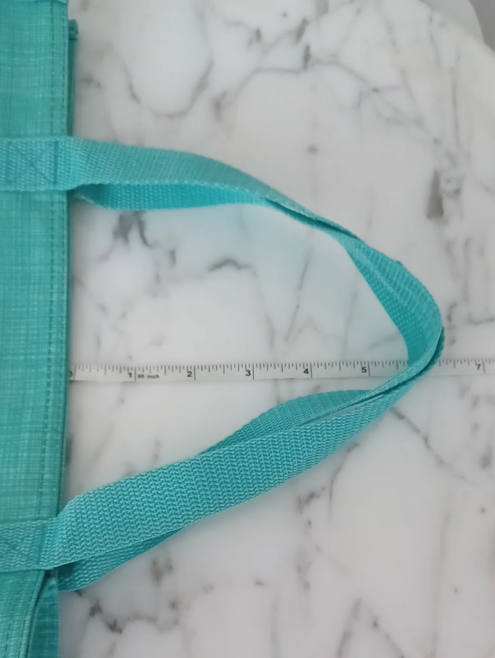 Thirty-one Keep It Caddy turqoise Crosshatch Blue Green Tote approx 6x13x8 Copy